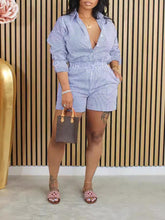 Gestreiftes Hemd- und Shorts-Set – Ausverkauf